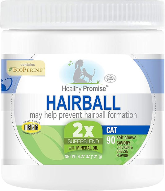 Four Paws Healthy Promise Cat Hairball Control Soft Chews 90 Count
