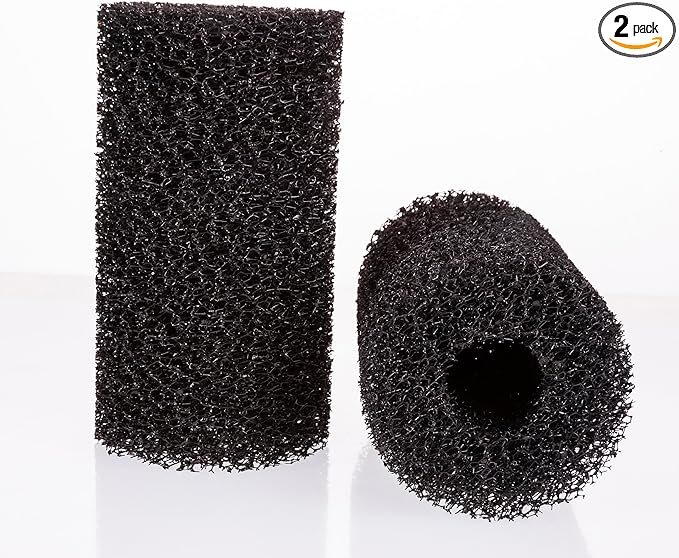 UNEAK 2-Pack Large Premium Pre Filter Sponge Aquarium Intake High-Porosity Foam Roll Fish Tank Shrimp Beta Baby Fish Replacement Foam Cover Filtration Freshwater Saltwater 5-20 Gallons Easy to Clean