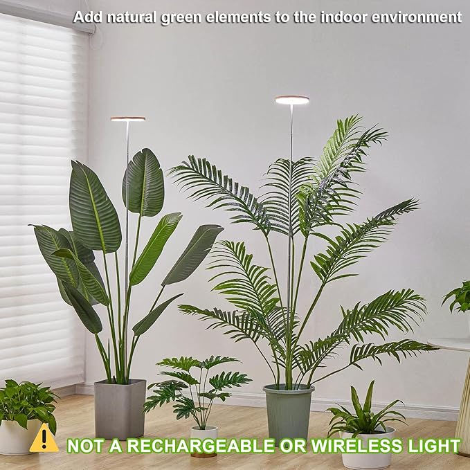 Plant Grow Light, LED Growing Light Full Spectrum for Indoor Plants,Height Adjustable, Automatic Timer, 5V Low Safe Voltage,Idea for Large Plant Light
