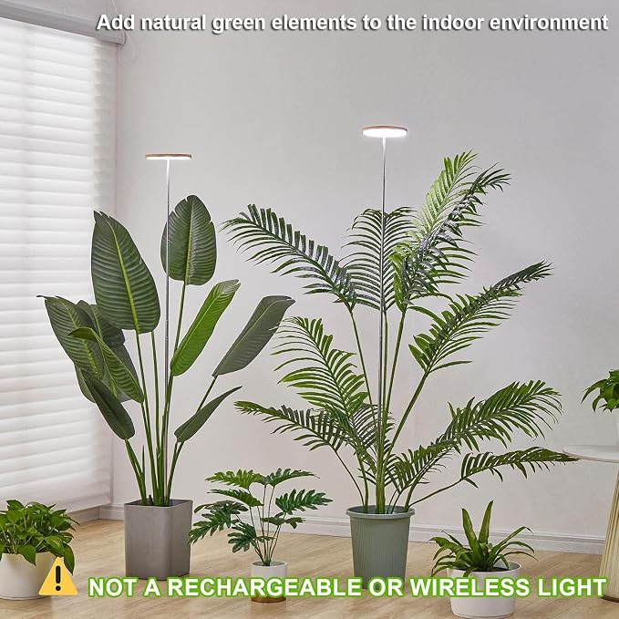 Plant Grow Light, LED Growing Light Full Spectrum for Indoor Plants,Height Adjustable, Automatic Timer, 5V Low Safe Voltage,Idea for Large Plant Light