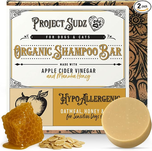 Project Sudz Oatmeal and Honey Dog Shampoo Bar | Hypoallergenic | Sensitive Coat | Big Dogs and Puppies Too (2)