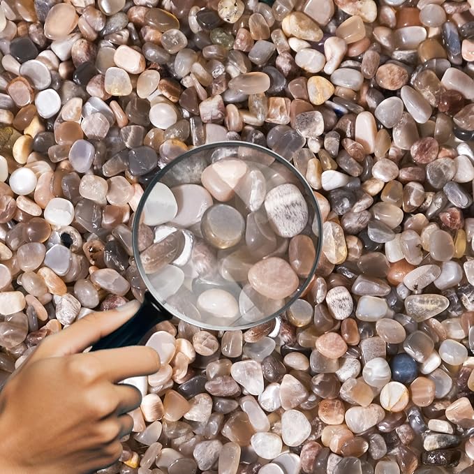 Black Moonstone Chips Bulk 1lb, 850+ Pieces, 5-8mm Natural Gemstones