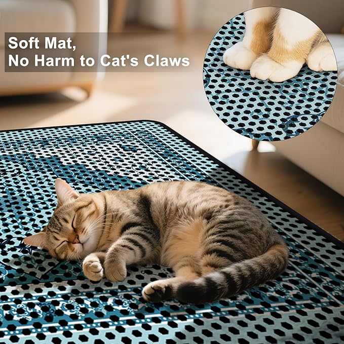 Cat Litter Mat 24"x29.5" Double Layer Waterproof Litter Box Mat Washable Litter Trapping Mat