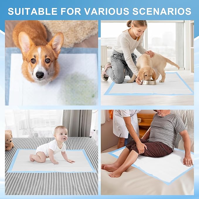Puppy Pee Pads for Dogs Extra Large 32"x40" 100 Count, Super Absorbent & Quick-Dry, Thicken Disposable Potty Training Pads for Doggie Cats Rabbits, Leakproof Pet Piddle Pad