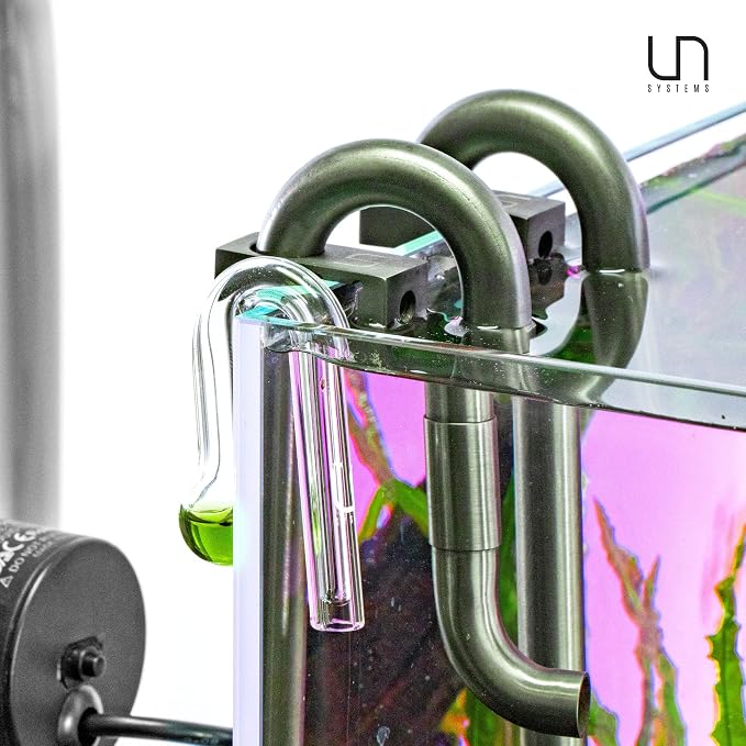 Ultum Nature Systems CO2 Drop Checker - Glass CO2 Drop Checker for Aquarium, CO2 Aquarium Kit with Solution, CO2 Monitor Complete Set for Planted Aquariums - Drop Checker Hang on Edge Mount (HD)