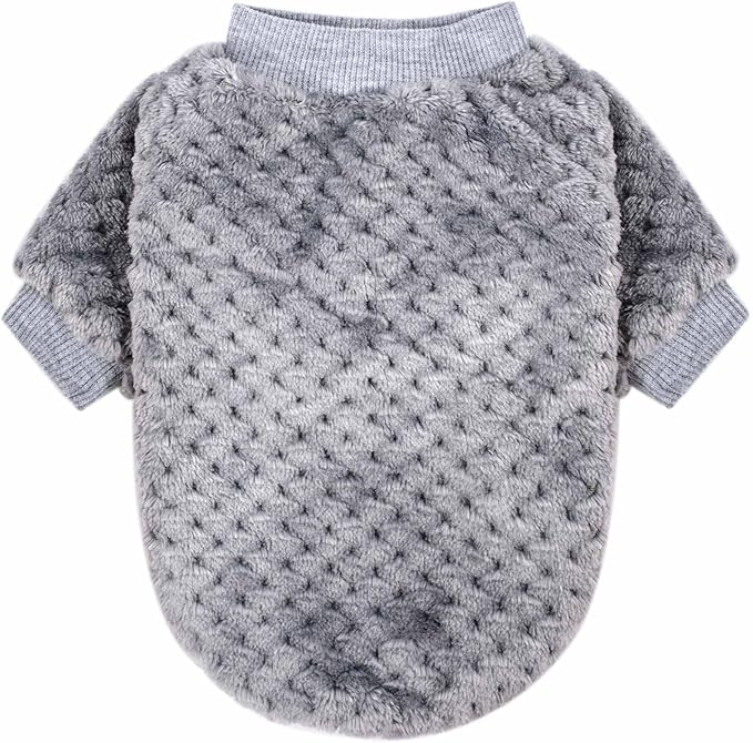 Dog Sweater, 2 or 3 Pack Dog Sweaters for Small Medium Dogs or Cat, Warm Soft Flannel Pet Clothes for Dogs Girl or Boy, Dog Shirt Coat Jacket (X-Small, Grey+Navy+Sky Blue)