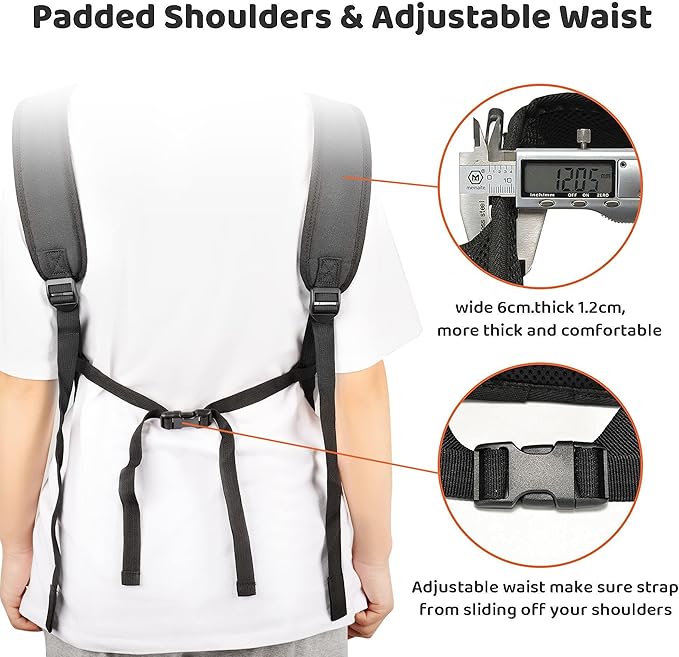 Wakytu Dog Front Carrier Backpacks for Small Dogs, Legs Out Pet Carrier Sling Backpack with Adjustable Padded Ventilated Shoulder Straps, Easy-Fit for Traveling Hiking Camping, XL