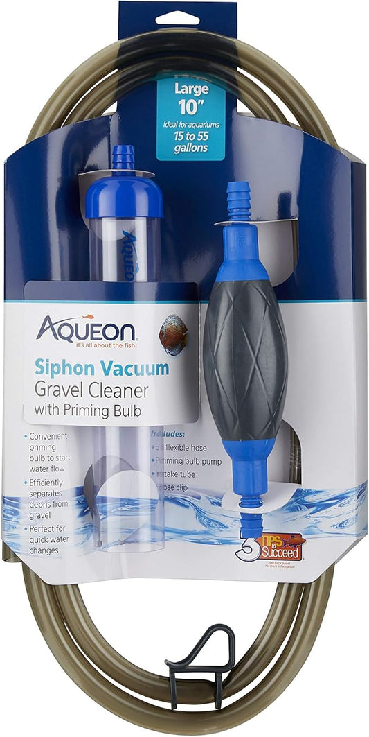 Aqueon Siphon Vacuum Gravel Cleaner With Bulb Large - 10 Inches