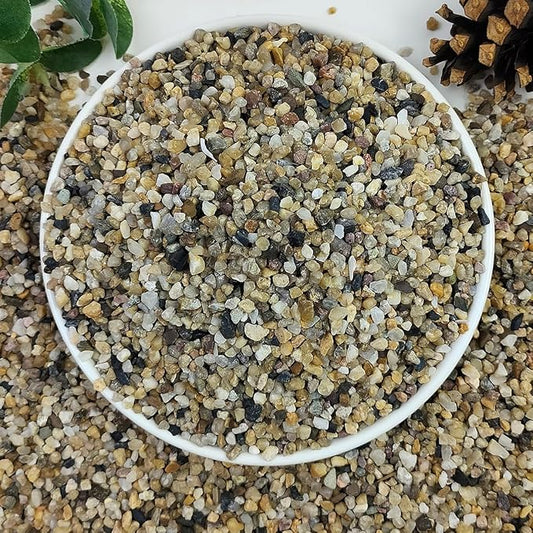 YISZM 20lbs Aquarium Gravel, 1/8"(2-4mm) Natural River Rocks Succulent Cactus Pea Gravel for Plants, Fish Tank, Decorative Pebbles for Gardening, Flower Pots, Vase Fillers, Landscaping
