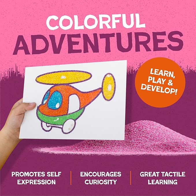 Hygloss Colored Sand for Crafts – 3 lb Bottle, Orange – Vibrant Colorful Fine Sensory Play Sand Art Kits for Kids – Classroom Activities for Children 3 4 5 6 7 8 9 10 11 12 – Safe for Ages 3+