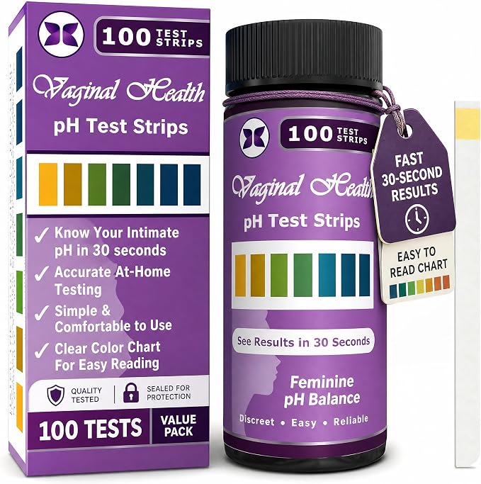 Just Fitter Vaginal pH Balance Test Strips. Personal Wellness Kit for Women. Supports Feminine Hygiene, Body Balance Awareness, and Everyday Confidence – 80 + 20 Strips