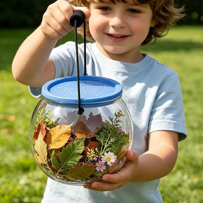 Easy Playhouse: Observation Aquarium - Beach Catch & Release Toy Terrarium, Clear Acrylic Orb, Handle & Lid, Fish & Nature Exploration Play, Kids 3+