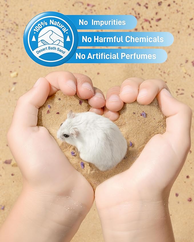 BUCATSTATE Hamster Bath Sand 6.6LB with Hamster Sand Bath Container