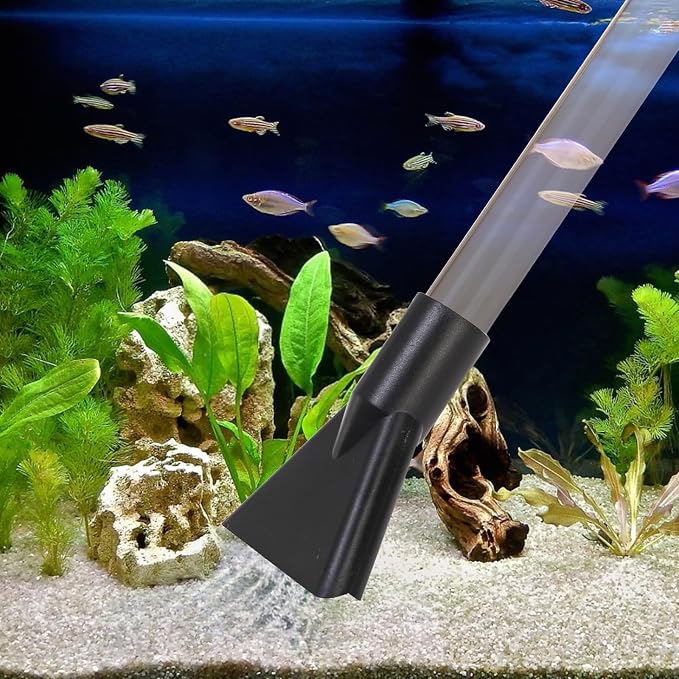 Peohud Small Gravel Vacuum for Aquarium, Multifunctional Fish Tank Cleaner, Aquarium Gravel Cleaning Kit for Water Changing, Sand Cleaning