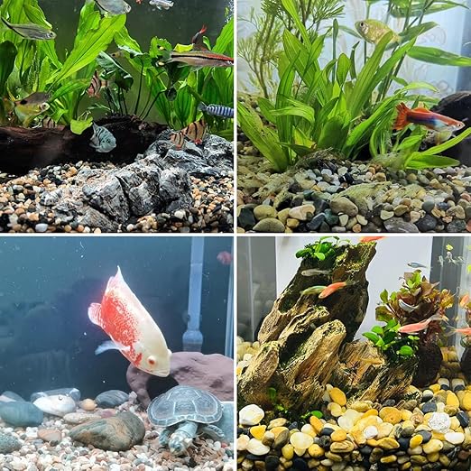 5LB Aquarium Gravel, 1/4" Pea Gravel for Fish Tank, Small River Rocks for Garden Decoration, Landscaping, Vase Filling, Flower Pot Paving(4-8MM)