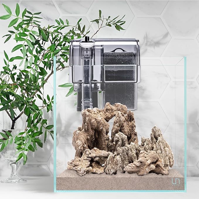 Mighty Aquarium Hang On Back Filter - Aquarium HOB Filter - Adjustable Fish Tank Filter - Aquarium Filters - Nano Aquarium Filter - Fish Aquarium Filter - Hang On Back Aquarium Filter (15-24 Gallons)