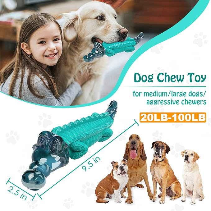 Jeefome Dog Toys for Aggressive Chewers - Tough, Indestructible Dog Chew Toys for Large, Medium, Small Breed Dogs to Keep Them Busy