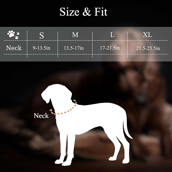 MagEase Dog Collar with 4FT Leash | Adjustable | Anti-Wrinkle, Bite & Stain-Resistant Leather | Soft & Skin-Friendly | 450LB Escape-Proof Magnetic Buckle (Navy Blue, Extra Large)