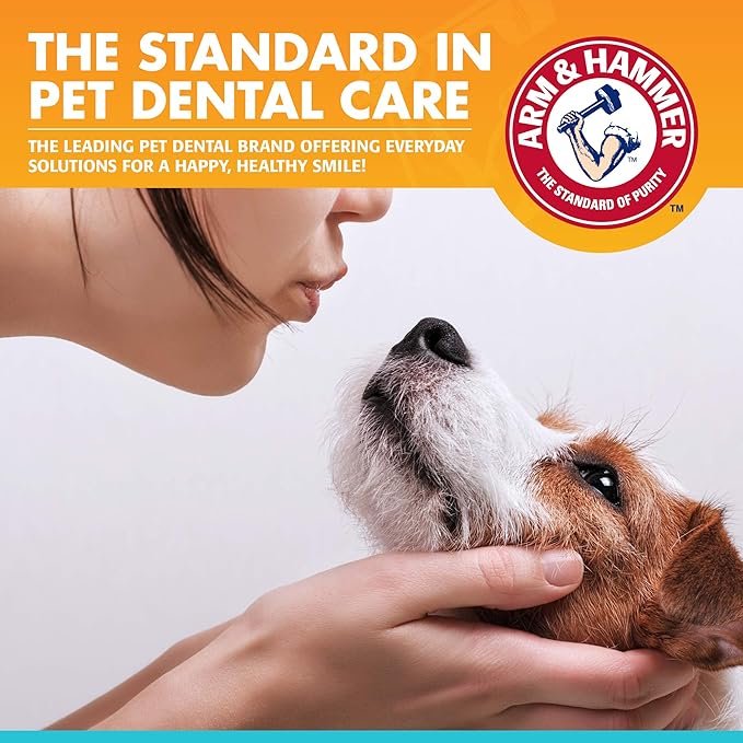 Arm & Hammer for Pets Fresh Breath Enzymatic Dog Toothpaste, Chicken Flavor, Safe for Puppies and Adult Dogs, Daily Baking Soda Dental Gel to Eliminate Bad Breath, 2.5 Oz - 3 Pack