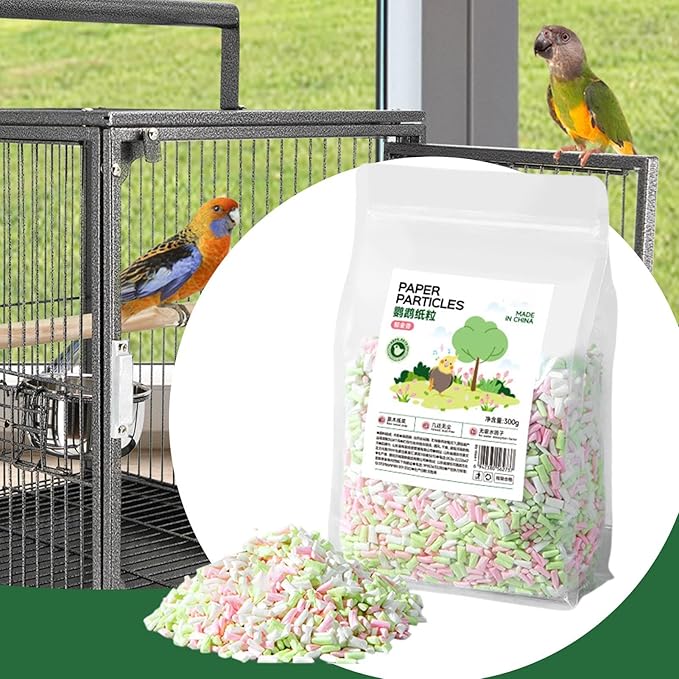 Bird Bedding – Natural Hamster Bedding | Parrot Paper Supplies with Soft Wood Shavings, Small Animal Cage Liner for Odor Control, Pet Litter Accessories for Guinea Pig, Gerbil, Hedgehog,
