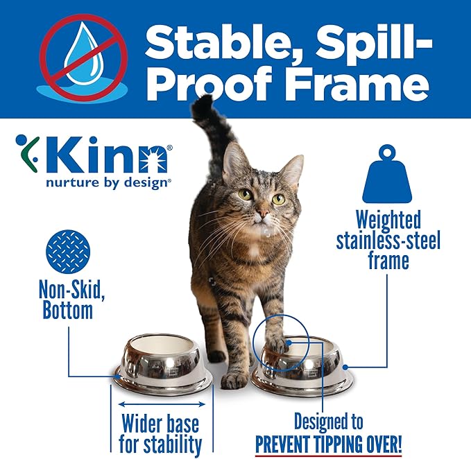 Kinn Whisker Fatigue Cat Bowl, Compostable & Disposable for Food & Water, 24oz (1 Pk) Whisker Friendly Cat Dish for Owners Needing Convenience and Cleanliness in a Pet Bowl