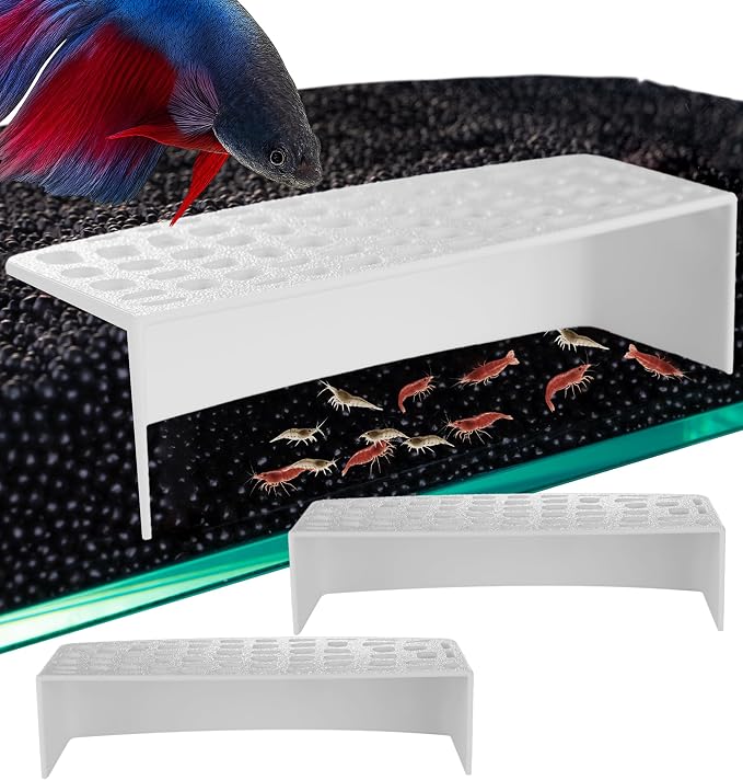 2Pcs Shrimp Hide Cave, Aquarium Shelter, Shrimp Tank Accessories, Fish Tank Decorations (White)
