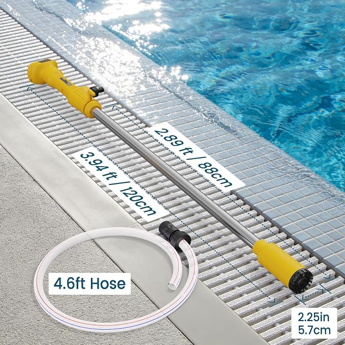 Cordless Stick Water Transfer Pump Compatible with Dewalt 20V Battery | Tool Only, 720 GPH Portable Electric Water Pump, Sump Pump, 160W Brushless Utility Water Pump for Pool, Garden, Pond and Boat