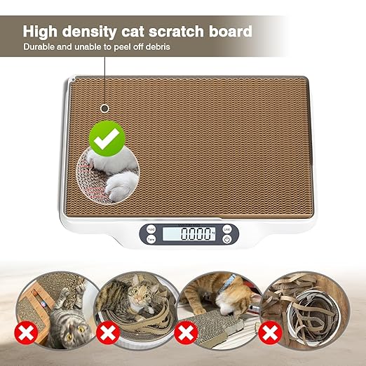 Digital Pet Scale for Animal, LED Display Cat Whelping Scale with Tape Measure, Collar, Weight Chart for Pets, Cats, Dogs, Animals, Measures Up to 66lb, 15.74 * 11.22"