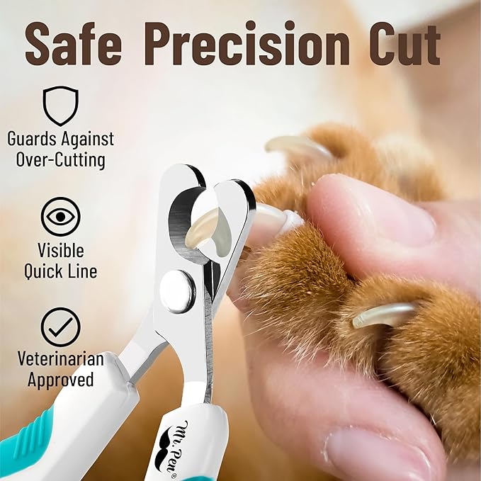 Mr. Pen- Cat Nail Clipper, Blue, Stainless Steel, Cat Claw Trimmers Kittens, Pet Nail Clipper with Sturdy Non Slip Handle