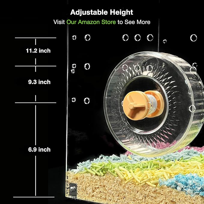 GuineaLoft™ Silent Hamster Wheel - 7.1 inch (18cm) for Hamsters, Mice, Gerbils & Small Animals