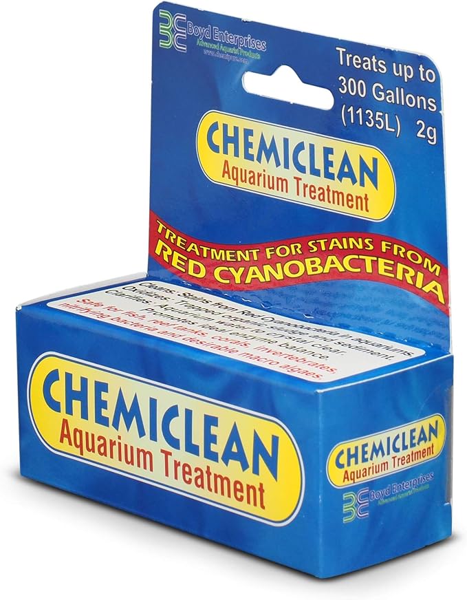 Boyd Chemiclean 2g Treats up to 300 Gallons - Effective Cyanobacteria Chemi-Clean for Marine & Freshwater Aquariums, Safe for Fish, Corals & Invertebrates