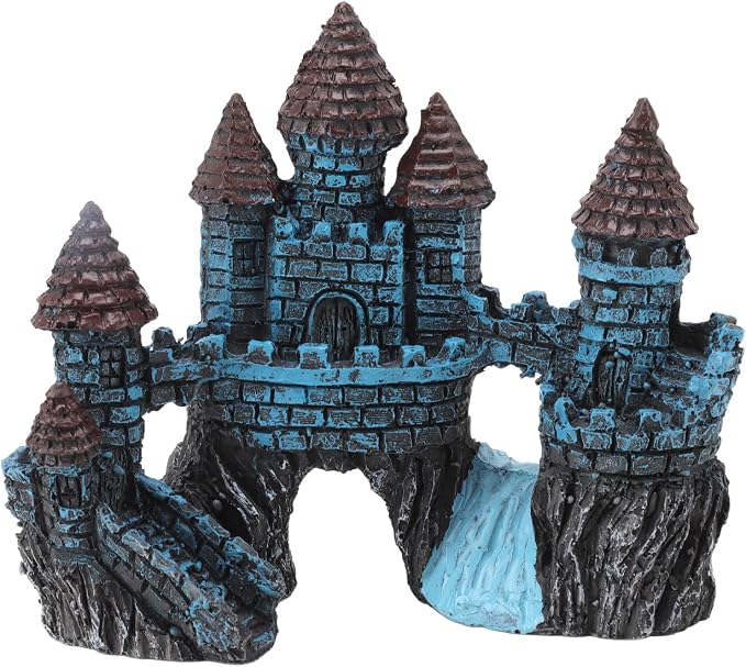 Castle Decoration for Fish Tanks, Eco-Friendly Hideout, Realistic Resin Ornament Idea