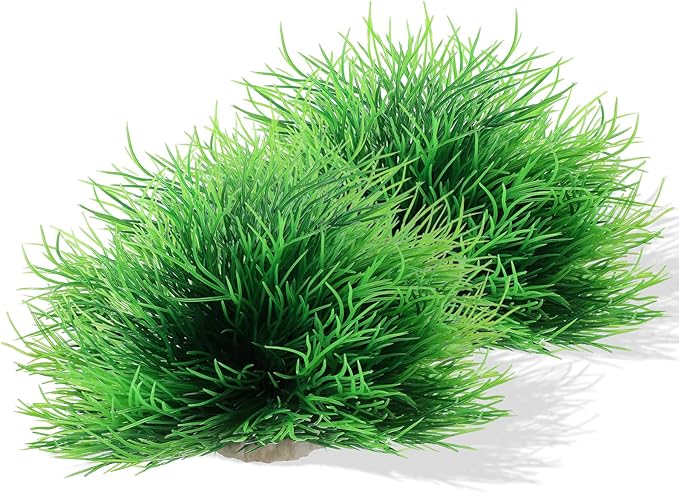 2 Pcs Aquarium Plants Decorations Fish Tank Decorations Artificial Fish Tank Plants Plastic Fishes Tanks Accessories Small Large Aquarium Decoration Plastic Artificial Plant(Light Green)