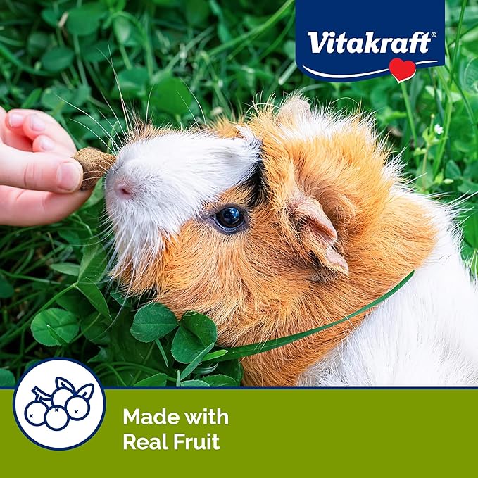 Vitakraft Bursts Small Animal Treat Wildberry Flavor 1.76 oz - Crispy Outside with Soft Berry Center - Fun Reward Snacks for Rabbits Guinea Pigs Hamsters and Other Small Pets