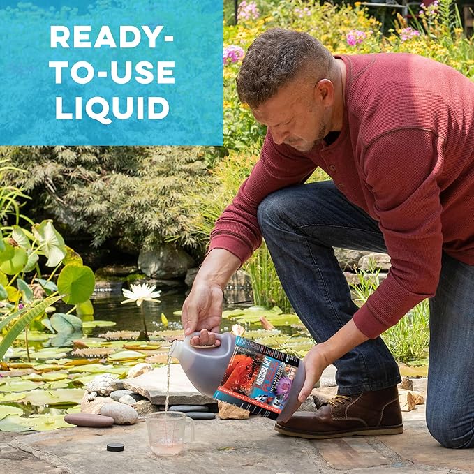 MICROBE-LIFT PL Pond Bacteria and Outdoor Water Garden Cleaner, Safe for Live Koi Fish, Plant Life, and Decor, 32 Ounces