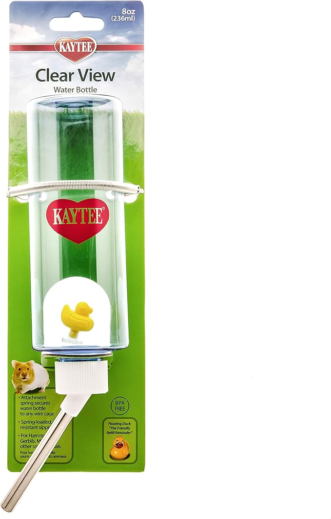 Kaytee Clear View Water Bottle for Pet Guinea Pigs, Rats and Chinchillas, 16 oz