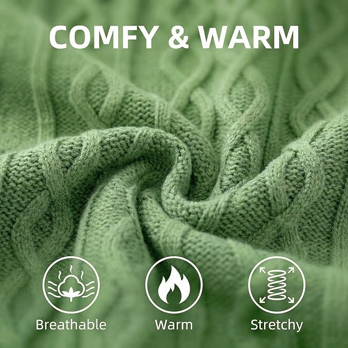 Dog Warm Winter Sweater Pet Clothes Knitwear for Medium Dog for Corgi, West Highland, Schnauzer, Border Collie, Dog Outfits(Green XL)
