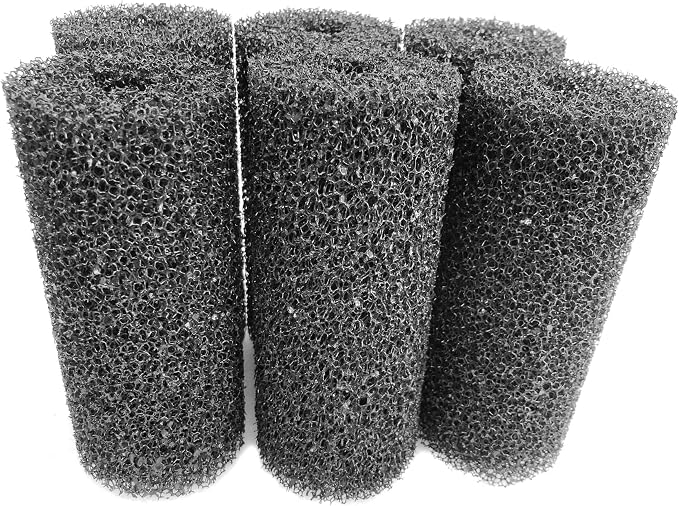 Wave Point 6 Pack, 5.9″ Big Prefilter Sponge Foam Replacement Filtration Kit for Pond Aquarium Fish Tank