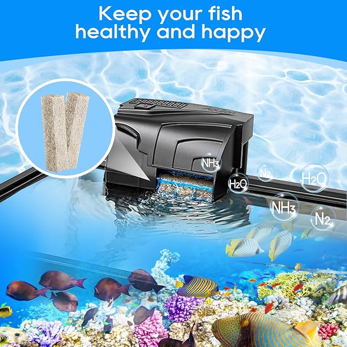 20PCS Ammonia Reducer Filter Pads Compatible with Aqueon Filter 10, Fish Tank Filters Replacement Filter Cartridges for Aqueon Quietflow LED PRO & SmartClean Aquarium Fish Tank Power Filter