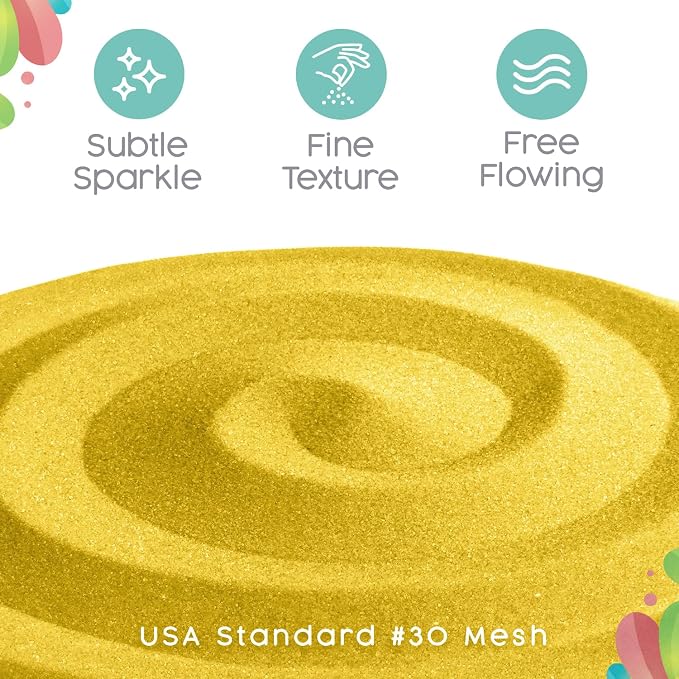 Sunflower Unity Sand, 1 LB (16 oz), Yellow Colored Sand for Weddings, Vase Filler, Home Décor, Crafts, Terrariums, and More