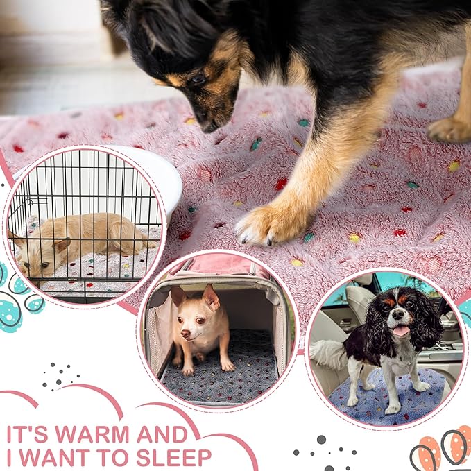 Reginary 4 Pcs Waterproof Guinea Pig Blankets Washable Small Animal Fleece Bedding Guinea Pig Cage Liners Reusable Training Pads Pet Pee Pad Sleep Mat for Hamster(Colorful Dot,24 x 16 Inch)