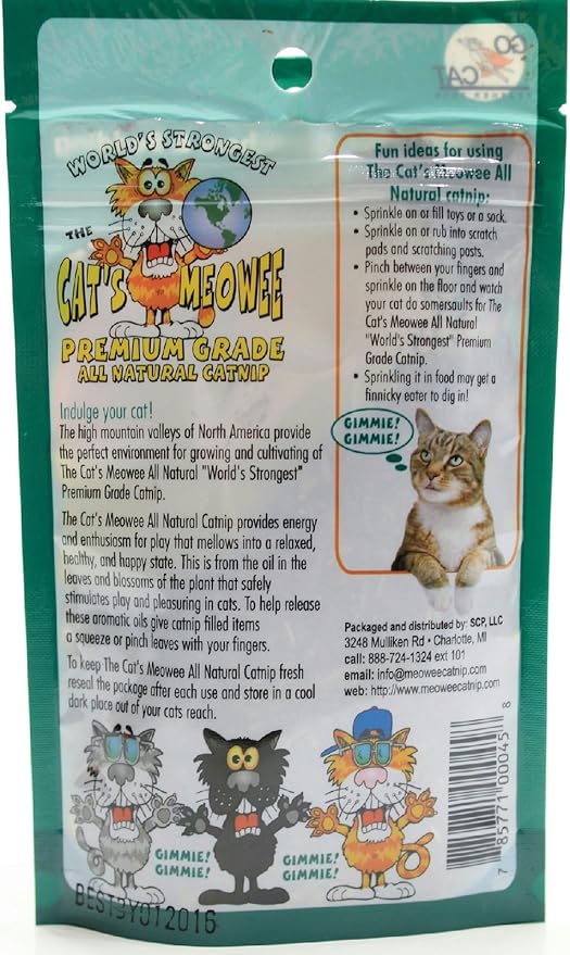 The Cat's Meowee Premium Grade, All Natural, Catnip.