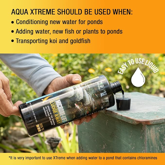 MICROBE-LIFT XTP16 Xtreme Water Conditioner Treatment for Ponds and Outdoor Water Gardens, Safe for Live Koi Fish, Plant Life, and Décor, 16 Ounces