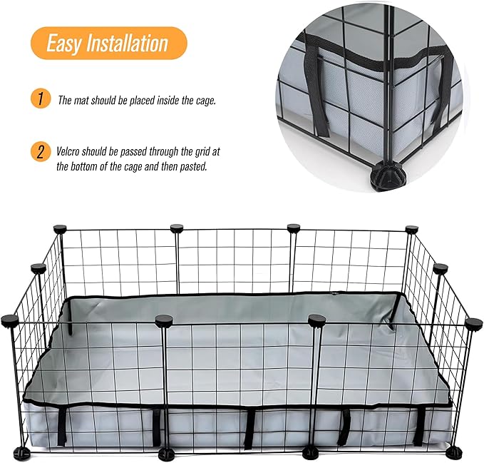 DZWLKJ Guinea Pig Cage Liner Tarp Bottom Waterproof and Washable Base Also for Rabbits, Bunny, Chinchesillas, Hedgehog, Ferrets and Other Small Animals(24x36 inches)