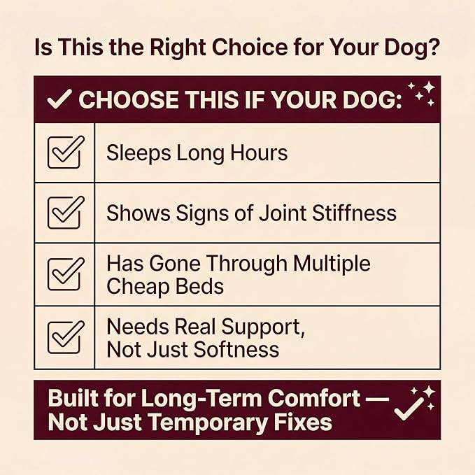 Cooling Orthopedic Dog Bed Medium Size Dogs - Memory Foam for Joint Pain & Arthritis, Comfort Pet Bed w/Washable Removable Cover & Waterproof Liner, Dog Couch w/Raised Bolster & Non-Slip Base