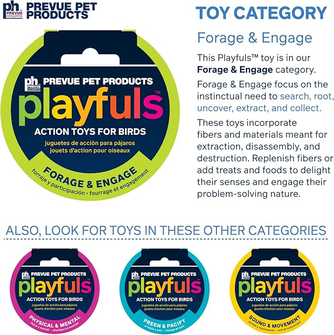 Prevue Pet Products Sink 'n Seek - Playfuls Forage & Engage Bird Toy 60250