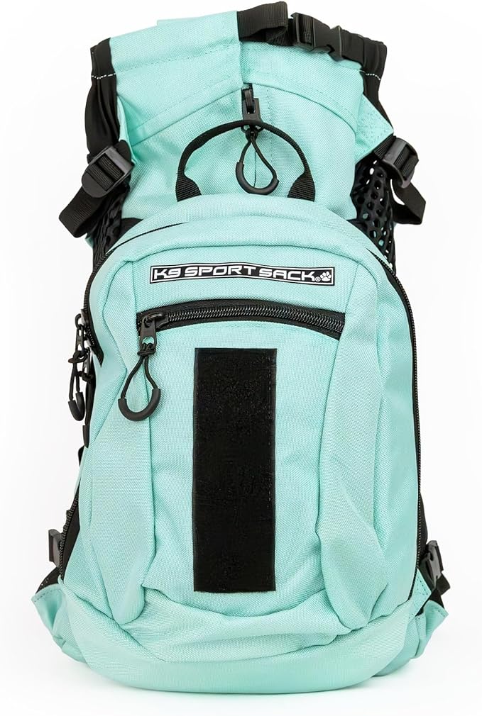 K9 Sport Sack Plus 2 - Small, Summer Mint - Ideal for Dogs 13-16” Long - Adjustable, Backpack-Style Carrier with Multi-Functional Storage Pack, Thick Shoulder Straps & Padded Back Panel