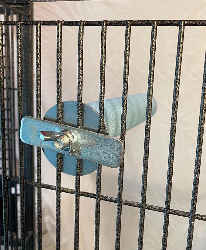 Polly's Pastels Nail Trimming & Beak Conditioning Safety Perch for Cockatiels, Cockatoos, Macaws, Parakeets, Budgies, Parrots and All Other Birds (Blue, Medium-1 1/4" Dia. x 8" Long)