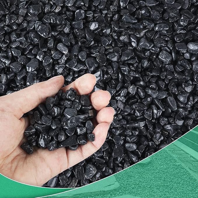 Succulent Rocks for Plants Tiny Pebbles for Planters 4.8LB Pea Gravel Bulk Course Sand Soil Small Decorative Stones for Indoor Bonsai Pots Cactus Top Dressing Aquarium Garden Landscape, Black