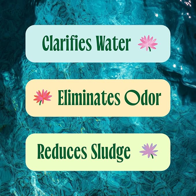 Koi Pond Water Treatment - 2X Strength Beneficial Bacteria for Reducing Sludge and Odors in Koi Ponds and Natural Ponds - Safe for Fish - 1 gal.
